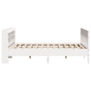 sengeramme uden madras 200x200 cm massivt fyrretræ hvid