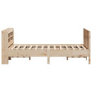 sengeramme uden madras 150x200 cm massivt fyrretræ