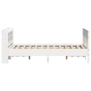 sengeramme uden madras 120x200 cm massivt fyrretræ hvid