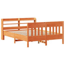 sengeramme uden madras 120x200 cm massivt fyrretræ gyldenbrun