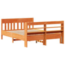 sengeramme uden madras 120x200 cm massivt fyrretræ gyldenbrun
