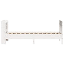 sengeramme uden madras 100x200 cm massivt fyrretræ hvid