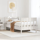 sengeramme uden madras 100x200 cm massivt fyrretræ hvid