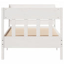 sengeramme uden madras 90x200 cm massivt fyrretræ hvid