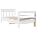 sengeramme uden madras 90x200 cm massivt fyrretræ hvid