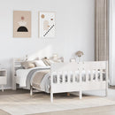 sengeramme uden madras 140x190 cm massivt fyrretræ hvid