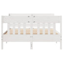 sengeramme uden madras 135x190 cm massivt fyrretræ hvid