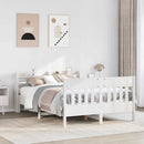 sengeramme uden madras 135x190 cm massivt fyrretræ hvid