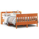 sengeramme uden madras 120x190 cm massivt fyrretræ gyldenbrun