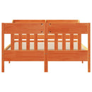 sengeramme uden madras 120x190 cm massivt fyrretræ gyldenbrun