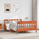 sengeramme uden madras 120x190 cm massivt fyrretræ gyldenbrun