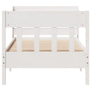 sengeramme uden madras 90x190 cm massivt fyrretræ hvid