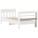 sengeramme uden madras 90x190 cm massivt fyrretræ hvid
