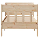 sengeramme uden madras 75x190 cm massivt fyrretræ