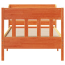 sengeramme uden madras 75x190 cm massivt fyrretræ gyldenbrun