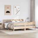 sengeramme med sengegavl 180x200 cm massivt fyrretræ