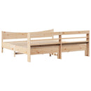 sengeramme med sengegavl 180x200 cm massivt fyrretræ