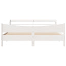 sengeramme med sengegavl 180x200 cm massivt fyrretræ
