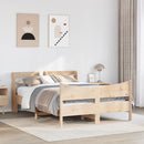 sengeramme med sengegavl 160x200 cm massivt fyrretræ