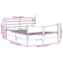 sengeramme med sengegavl 160x200 cm massivt fyrretræ hvid