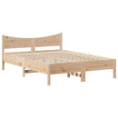 sengeramme med sengegavl 150x200 cm massivt fyrretræ