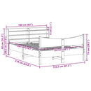 sengeramme med sengegavl 150x200 cm massivt fyrretræ