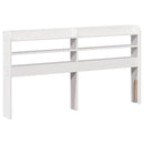 sengeramme med sengegavl 150x200 cm massivt fyrretræ hvid