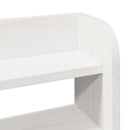 sengeramme med sengegavl 150x200 cm massivt fyrretræ hvid