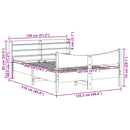 sengeramme med sengegavl 120x200 cm massivt fyrretræ gyldenbrun