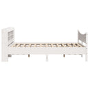 sengeramme med sengegavl135x190 cm massivt fyrretræ hvid