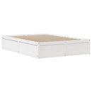 sengeramme med sengegavl 140x190 cm massivt fyrretræ hvid