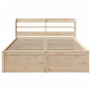 sengeramme med sengegavl 135x190 cm massivt fyrretræ hvid