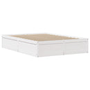 sengeramme med sengegavl135x190 cm massivt fyrretræ hvid