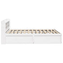 sengeramme med sengegavl135x190 cm massivt fyrretræ hvid