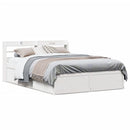 sengeramme med sengegavl135x190 cm massivt fyrretræ hvid