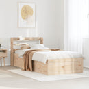 sengeramme med sengegavl 75x190 cm massivt fyrretræ