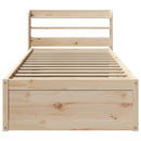 sengeramme med sengegavl 75x190 cm massivt fyrretræ