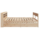 sengeramme uden madras 200x200 cm massivt fyrretræ