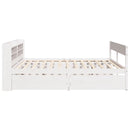 sengeramme uden madras 150x200 cm massivt fyrretræ hvid