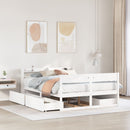 sengeramme uden madras 120x200 cm massivt fyrretræ hvid