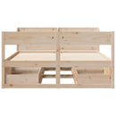 sengeramme uden madras 135x190 cm massivt fyrretræ hvid