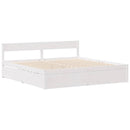 sengeramme uden madras 120x190 cm massivt fyrretræ hvid