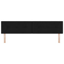 LED sengegavl med LED-lysstrimler Sort 200 cm Stof