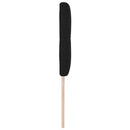 LED sengegavl med LED-lysstrimler Sort 200 cm Stof