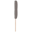 LED sengegavl med LED-lysstrimler Gråbrun 200 cm Stof