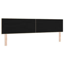 LED sengegavl med LED-lysstrimler Creme 200 cm Stof