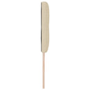 LED sengegavl med LED-lysstrimler Creme 200 cm Stof