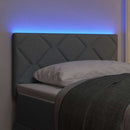 LED sengegavl Lysegrå 80 cm Stof