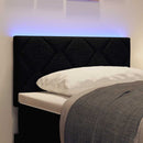 LED sengegavl Sort 80 cm Stof