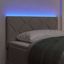 LED sengegavl Gråbrun 80 cm Stof